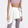 Falda Deportiva de Yoga con Panel Trasero Anti-Exposición, Ajustada, Correas Ajustables, Diseño de una Sola Pieza para Prevenir la Vergüenza
