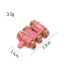Espetos de comida de brinquedo simulados acessórios de churrasco de resina cola de creme materiais de artesanato DIY decorações miniaturas de casa de boneca