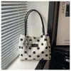 Nuevo Bolso de Tote de Lunares Transfronterizo de Verano, Versión Coreana, Gran Capacidad, Bolso de Hombro con Correa, Bolso de Axila Dulce y Fresco de Alto Valor