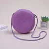 Directamente del fabricante: Monedero de Playa para Niños, Bolso Redondo Tejido de Paja, Bolso Pequeño Plano Cruzado al Hombro de Cuerda de Algodón