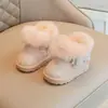 Botas de Nieve para Bebé Niña con Forro Polar, Felpa, Lentejuelas, Botas de Princesa, Nuevo Estilo Otoño/Invierno, Zapatos de Algodón para Niños Pequeños, Zapatos Caminadores para Bebés y Niños Pequeños