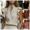 Tienda Independiente de Amazon 2026 Nuevo Modelo Versátil Minimalista Relajado Blusa sin Mangas con Volantes Vintage para Mujer