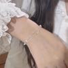 Pulsera de plata S925 nicho Mori estrella para mujer lujo ligero personalidad doble capa pulsera de cuentas redondas exquisita dulce pulsera que combina con todo