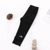 Leggings bordados de flórez y agárico para niñas, leggings de encaje ajustados de algodón para mujer