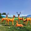Escultura de animal de fibra de vidrio personalizada, gran grúa de jardín al aire libre, ciervo sika, conejo, panda, dinosaurio, adornos decorativos