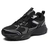Zapatos de papá modernos para pareja, zapatillas deportivas de malla transpirable para hombre, zapatillas de correr acolchadas de talla grande transfronterizas, zapatos de viaje para mujer