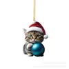 Ornamentos Criativos de Gatinho de Natal Transfronteiriços Pingentes de Carro Pingentes de Mochila Árvore de Natal Decorações para Casa
