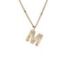 Ins Collar Simple de Clip Cadena de Cuentas Concha Blanca Letra M Acero de Titanio Nuevo Estilo Simple Moda Clavícula Joyería para Mujer