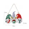 Novas decorações de Natal da Amazon Velho sem rosto de madeira Placa de porta pendurada Enfeite de porta Papai Noel Pingente de madeira