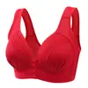 Sujetador Push-Up Inalámbrico para Mujeres de Mediana Edad y Mayores, Estilo Chaleco, Apertura Frontal, Delgado, de Copa Completa Ropa Interior para Mujer