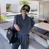 Nuevo Chaleco Suéter de Lana sin Mangas Otoño e Invierno, Chaleco de Punto Holgado con Cuello en V, Chaleco Corto, Estilo Perezoso