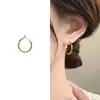Brincos de argola simples coreanos para mulheres, design de nicho, minimalista, estilo cool, joias de orelha, novo estilo minimalista, populares, brincos que afinam o rosto