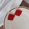 Pendientes de plata 925 con diamantes negros grandes, estilo europeo y americano, para mujer, con diseño geométrico de nicho, nuevos y exagerados.