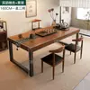 Mesa de Chá Grande Estilo Chinês Novo Nórdico para Sala de Estar de Casa, Mesa de Chá de Recepção, Mesa de Chá para Negociação de Negócios no Escritório