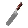 Juego de Cuchillos de Cocina Pequeños con Patrón de Espina de Pescado de Acero de Damasco Transfronterizo para Uso Doméstico, Cuchillo de Chef para Cortar Carne y Rebanar, Juego de Cuchillos de Cocina