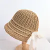 Novo chapéu de sol de verão com laço de strass, aba larga, com babados, respirável, para uso externo, chapéu protetor solar, para o rosto, chapéu pequeno de pescador