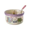 Tigela Cerâmica Criativa de Animal Desenho Animado com Escala, Tigela Infantil, Conjunto de Louças Domésticas de Alto Valor, Tigela de Arroz para Alimentação Complementar de Bebê