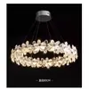 Sala de estar de estilo europeo, dormitorio, comedor, estudio, candelabro francés de cristal floral LED, lujo ligero y grandioso, adecuado para vestíbulos de hoteles y villas