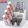 Estante de almacenamiento para tazas de té con leche, estante para tazas de té con leche, estante para tazas desechables, estante de almacenamiento para barra de café de escritorio