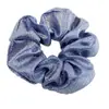 Elástico de Cabelo Metálico Arco-Íris Simples Europeu e Americano Estampagem a Quente Cor Única Anel de Intestino de Porco Flor de Cabelo