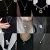 Collar con Colgante de Corazón y Estrella de Plata para Mujer, Cadena Versátil de Suéter de Nicho Estilo Ins, Accesorio Largo Ajustable