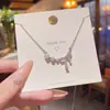 Colar Super Fada com Laço de Diamante e Pérolas, Corrente de Clavícula Exquisita e Doce, Novo Colar de Alta Qualidade, Acessórios Versáteis para Mulheres