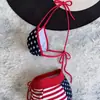 Conjunto de Bikini de Dos Piezas con Shorts Estampados Sexy Estilo Europeo y Americano con Amarre Y2K Espalda Descubierta Traje de Baño Venta al por Mayor