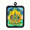 Zodíaco Tibetano Ocho Grandes Deidades Guardianas Thangka Pintado a Mano Color Oro Artesanía Unisex Buda Talismán Adorno Colgante Placa