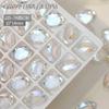 Cristal de color transparente de alta calidad huevo de paloma diamante puntiagudo joyería para arte de uñas corte Hua Zi diamante ovalado súper brillante pila de diamantes accesorios para uñas