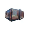 Venta al por mayor de casas contenedor expandibles pequeñas, portátiles y convenientes con diseño de doble ala, aptas para exportación y diseñadas para uso móvil y para alojar personas.