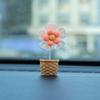 Nuevos adornos de consola en maceta con forma de cabeza de flor de cinco pétalos, bonitos adornos de decoración con flores frescas y curativas.