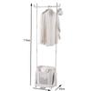 Colgador de piso dormitorio con ruedas almacenamiento baño cesto de ropa sucia móvil para ropa de noche sub-limpia perchero