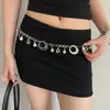 Corrente de Cintura Metálica Retrô para Mulheres Verão Nova Corrente com Pingente de Pérola Artificial Decoração com Saia e Jeans Cinto Versátil