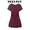 Deeabae Primavera Nueva Ropa de Mujer Aliexpress Moda Estilo Globo Plisado Vestido Corto 2268541