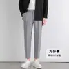 Pantalones de vestir casuales ajustados, rectos, holgados, de primavera y verano para hombre, pantalones de traje de negocios