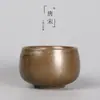 Caneca Oficial do Mestre de Forno Esmaltada em Ferro, Caneca Única de Cerâmica com Esmalte Rachado, Caneca de Chá Kung Fu com Padrão de Gelo Rachado, Caneca de Degustação para Conjunto de Chá, Variação de Forno