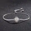 Rap Raper Cantante Joyería Pulsera de Trébol de Cuatro Hojas Moissanita Completamente Incrustada Chapado en Oro K