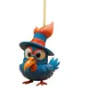 Colgante de Pavo Nuevo Producto Transfronterizo Adorno para Árbol de Navidad Decoración para Colgar en el Coche Decoración de Árbol de Navidad para Asiento Trasero del Coche Dibujos Animados