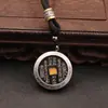 Nuevo Colgante de Moneda Flor Fantasma de Montaña China Estilo Nacional Colgante de Moneda de Bronce Retro para Llevar Contigo Collar para Hombres y Mujeres Adorno de Regalo Cultural y Creativo