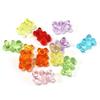 Color acrílico transparente oso de dibujos animados agujero recto cuentas sueltas color caramelo diy Gel de crema funda de teléfono móvil pinza para el pelo joyería