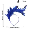 Diadema de Plumas de Colores de Amazon Tocado para Fiesta Festiva Carnaval Actuación Baile Decoración Diadema Accesorios para el Cabello Accesorios