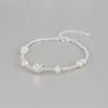 Pulsera de plata de ley S925 con diseño de nicho de estilo coreano para mujer, con perlas naturales y diseño de amor roto.
