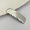 Grampo de Cabelo de Couro PU Prata, Presilha Metálica de Coração para Franja, Simples Grampo BB de Couro Sintético, Grampo de Cabelo, Acessórios de Cabelo Boutique