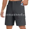 Calça Bermuda Masculina de Verão Cor Sólida Casual para Trabalho com Múltiplos Bolsos Outdoor Cinco Pontos Personalizada Transfronteiriça 2026 Estilo Americano Mais Vendida