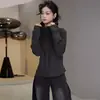 Sudadera con capucha y cremallera de forro polar por ambos lados para mujer, nuevo estilo primavera/otoño, top moderno y a la moda
