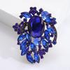 Nuevo Broche de Cristal de Lujo Retro de Alta Gama Transfronterizo Moda Atmosférica Ropa Pin Corsage Joyería Venta al por Mayor