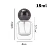 Em estoque Frasco de perfume de vidro 15ml frasco pequeno para decantar perfume frasco de amostra portátil para viagem frasco com spray de pressão
