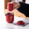 Longnian juego de té de viaje para camping al aire libre, juego de té simple para oficina y hogar, taza exprés
