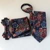 Pajarita cuadrada de encaje floral de 8 cm, tres piezas, patrón vintage coreano, accesorios para camisa de traje, corbata informal