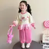 Conjunto de Ropa de Primavera para Niñas 2026 Nuevo Estilo Dibujos Animados Infantiles Moda Sudadera de Manga Larga Primavera y Otoño Conjunto de Dos Piezas para Bebés Niñas